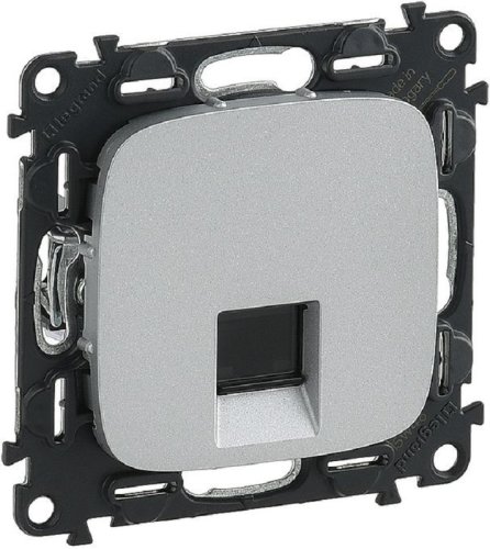 Розетка компьютерная без рамки Legrand Valena Allure 1-м. RJ45 5e алюминий картинка